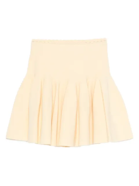 SANDRO mini knit skater skirt Yellow SFPJU01621