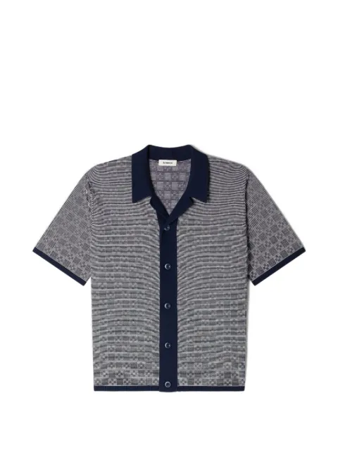SANDRO square cross jacquard shirt Grey SHPTR00743