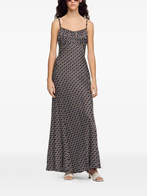 SANDRO floral slip maxi dress Blue SFPRO04667