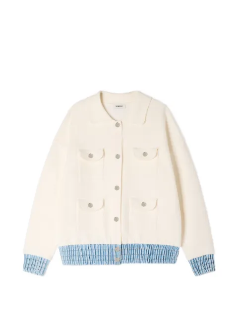 SANDRO cardigan with denim details Neutrals SFPCA01367
