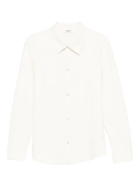 SANDRO long-sleeved jersey shirt Neutrals SHPCM00935