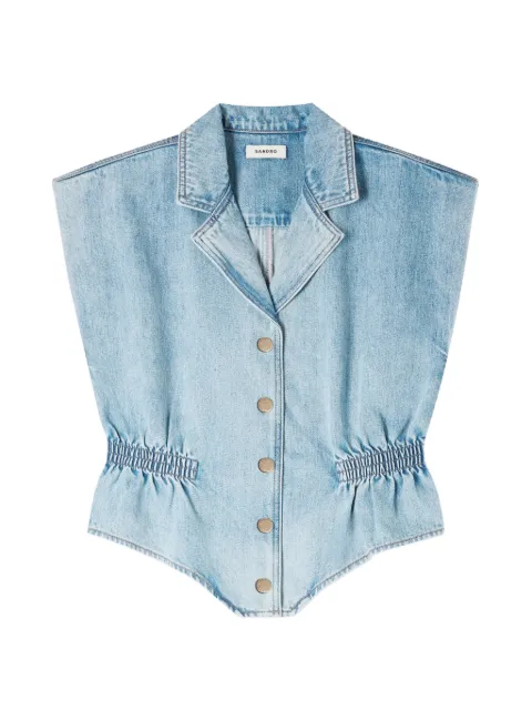 SANDRO denim top Blue SFPTO00905