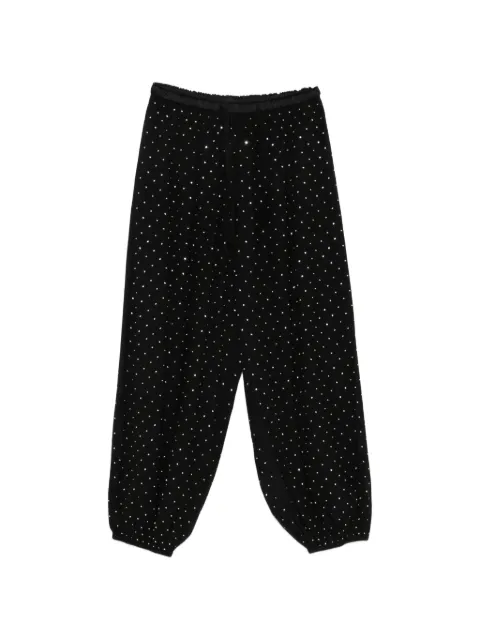 SANDRO rhinestone wide-leg trousers Black SFPPA01958