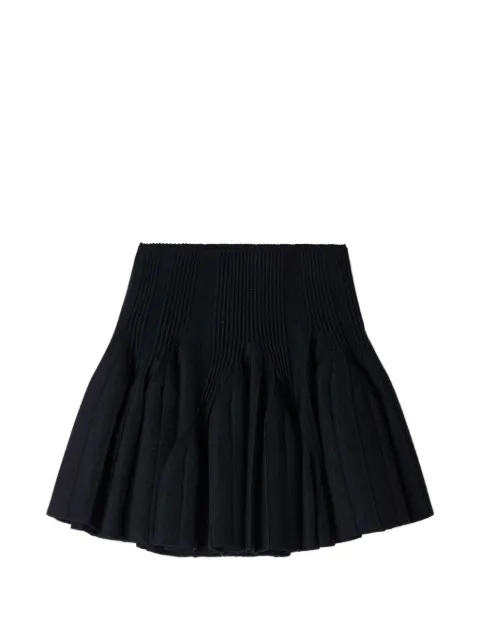 SANDRO mini knit godet skirt Black SFPJU01622