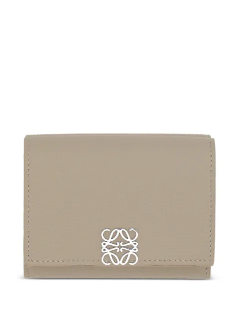 LOEWE Anagram trifold leather wallet Neutrals C821TR2X16