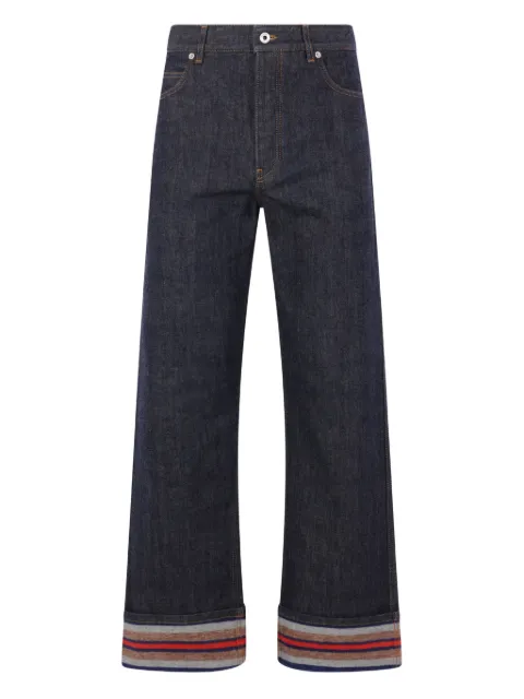LOEWE striped-hem cuffed jeans Blue H526Y11WAG