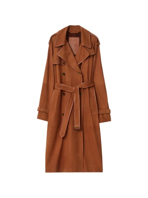 Burberry long nubuck Castleford trench coat Brown 8118246