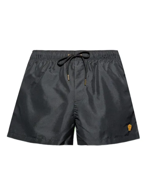 Versace drawstring logo-patch swim shorts Black 10188831A13637