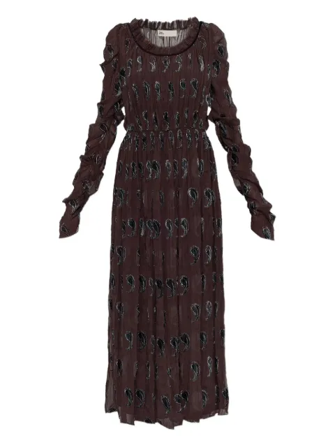 Tory Burch paisley-print midi dress Brown 176480