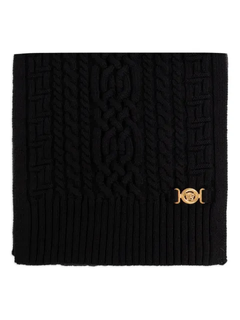 Versace wool knit scarf Black 10228581A16354