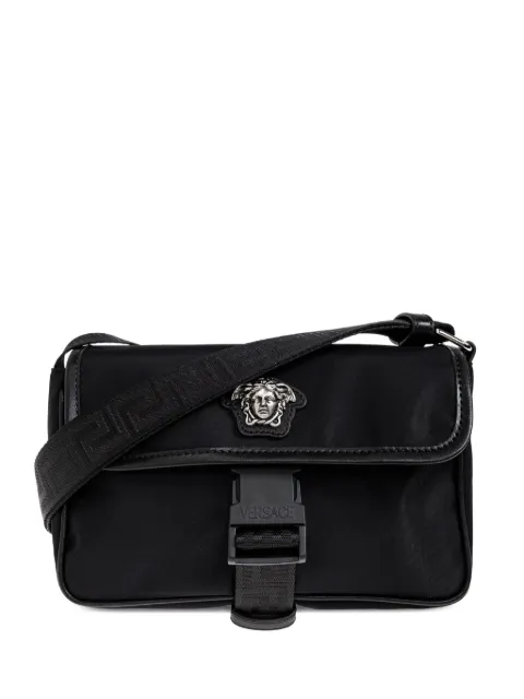 Versace La Medusa buckled messenger bag Black 10222601A14493