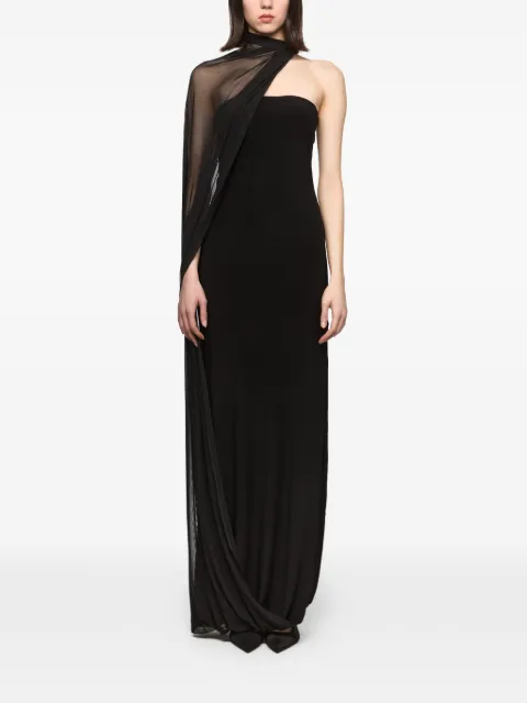 Atu Body Couture draped-detail halterneck gown Black AT26101