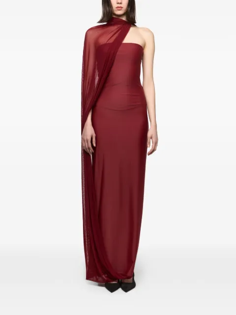 Atu Body Couture draped-detail halterneck gown Red AT26101