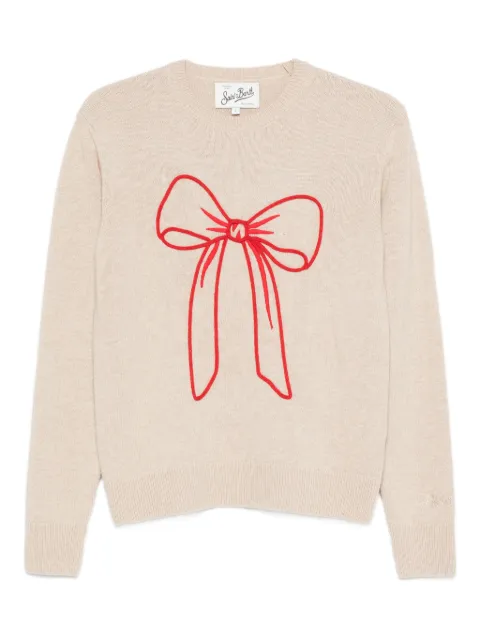 MC2 Saint Barth New Queen bow-detail sweater Neutrals QUE001