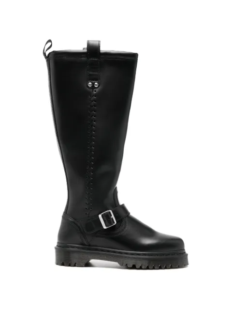 Dr. Martens Anistone round-toe buckle boots Black DM42669001