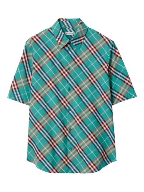 Burberry check short-sleeve shirt Blue 8120427