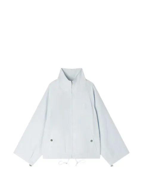 SANDRO logo-embroidery funnel-neck jacket Blue SFPBL01288
