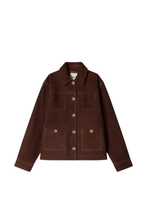SANDRO suede jacket Brown SFPBL01332