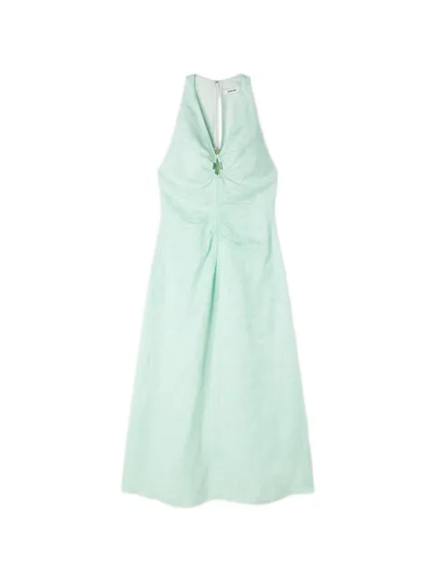 SANDRO V-neck floral print maxi dress Green SFPRO04729