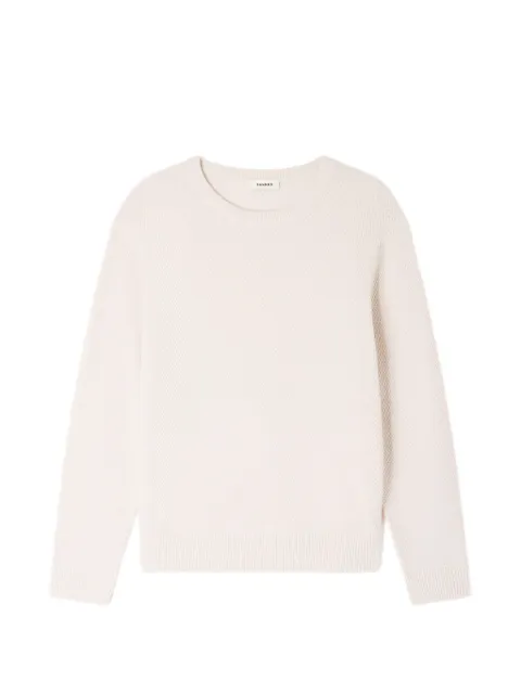 SANDRO crew-neck sweater in seed stitch Neutrals SHPTR00799