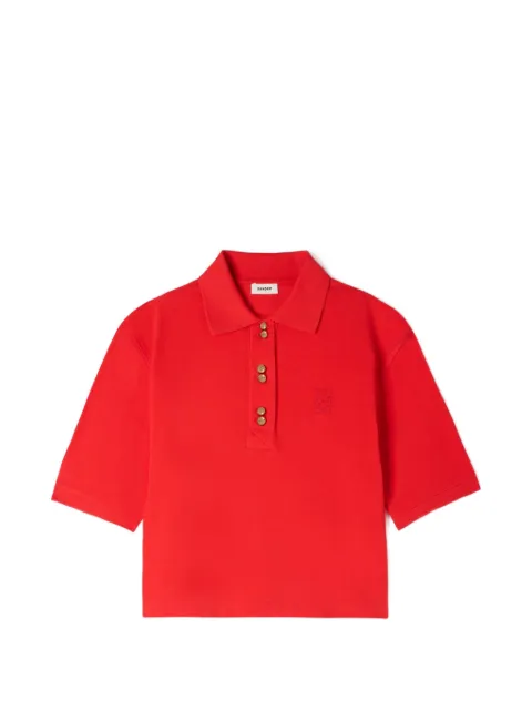 SANDRO polo shirt with decorative buttons Red SFPTS01618