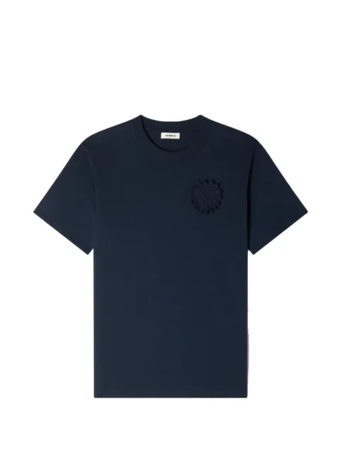 SANDRO cotton crochet flower T-shirt Blue SHPTS01822