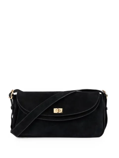 SANDRO Le Mambo suede shoulder bag Black SFASA01638
