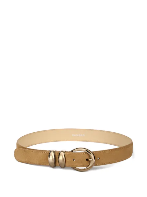 SANDRO leather belt with metal buckle Neutrals SFACE00482