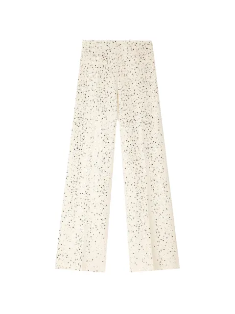 SANDRO geometric sequin trousers Neutrals SFPPA01894