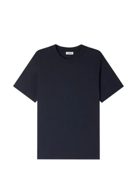 SANDRO T-shirt with double S patch Blue SHPTS01813
