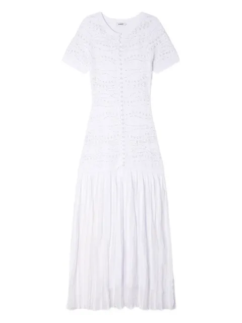 SANDRO beaded knit maxi dress White SFPRO04648