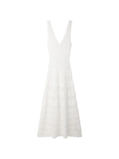 SANDRO pointelle knit maxi dress Neutrals SFPRO04818