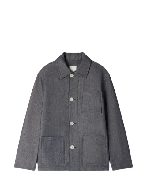 SANDRO denim-effect worker jacket Grey SHPBL01297