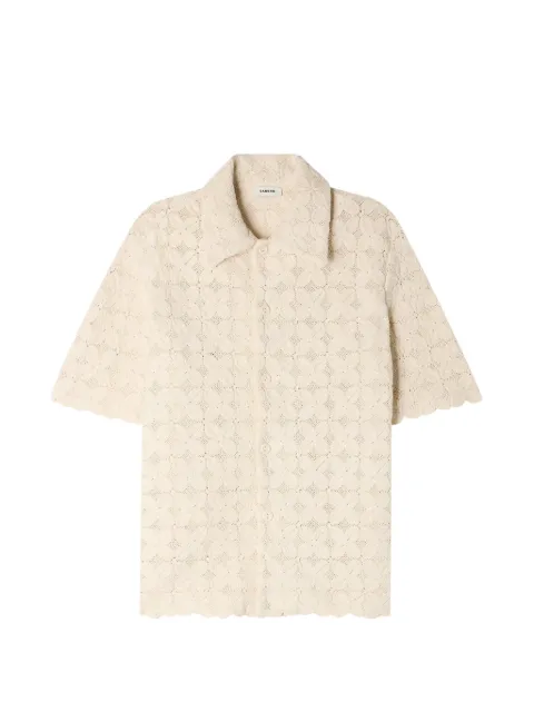 SANDRO cotton broderie anglaise shirt Neutrals SHPCM01624