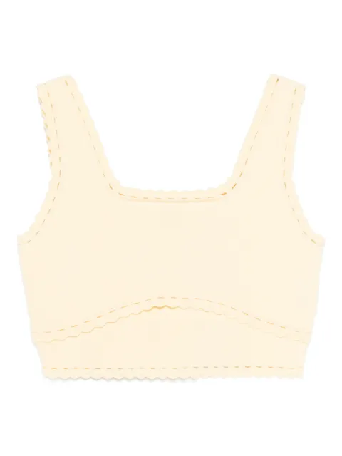 SANDRO knit crop top Yellow SFPPU02851