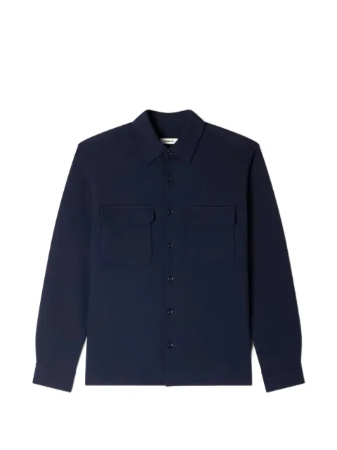 SANDRO patch pocket shirt Blue SHPCM01575