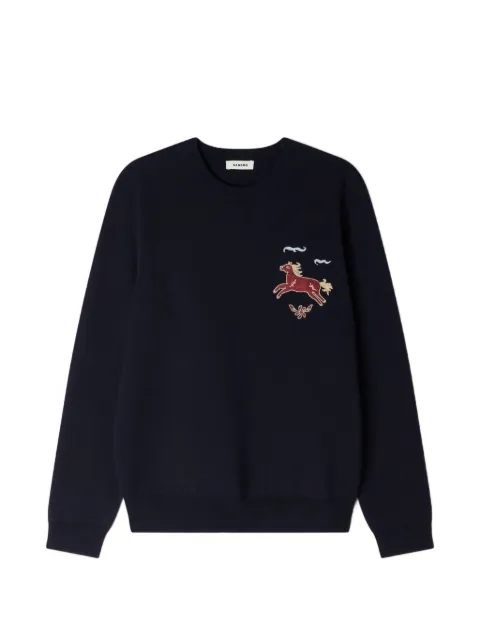 SANDRO embroidered horse sweatshirt Blue SHPTR00732