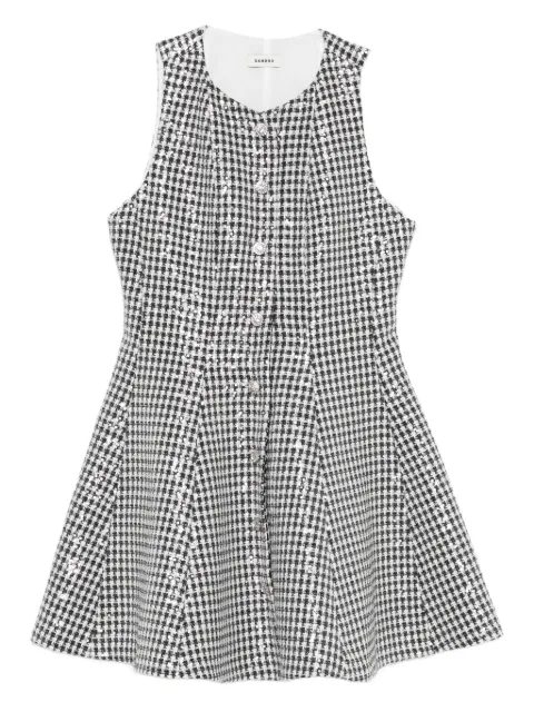 SANDRO tweed and sequin mini dress Black SFPRO04714