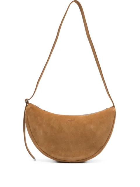 SANDRO small zipped split leather hobo Brown SHASA01663
