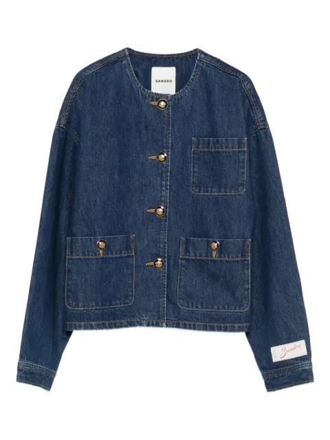 SANDRO denim jacket with buttons Blue SFPBL01345