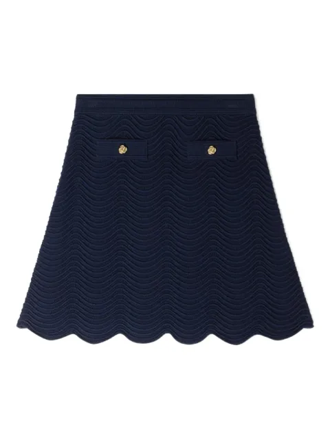 SANDRO mini knit skirt Blue SFPJU01684