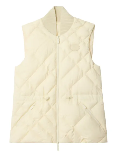 Burberry check-stitch nylon gilet Neutrals 8114172