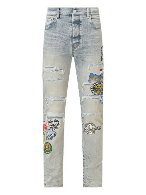 AMIRI patch repair station slim jeans Blue AMDNSM1016