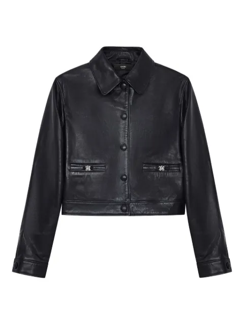AMIRI buttoned leather jacket Black AWLTJT1012