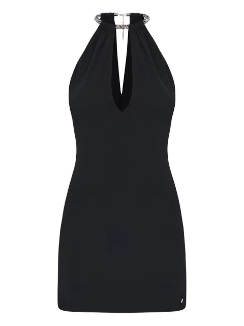 AMIRI rhinestone-embellished mini dress Black AWDRFO1013