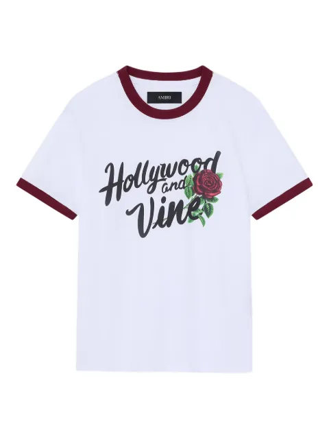 AMIRI rose ringer T-shirt White AWJYTE1081