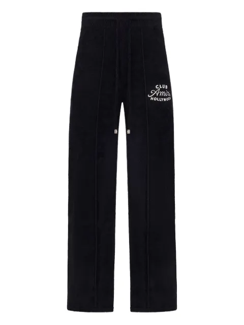 AMIRI Club logo drawstring track pants Black AWKNSP1011