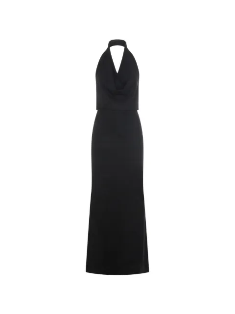 Aya Muse halterneck cowl dress Black AMFW2518