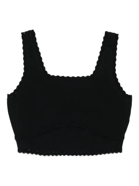 SANDRO cropped decorative knit top Black SFPPU02807