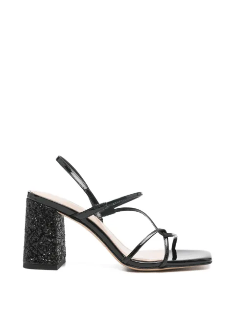 SANDRO glitter heel sandals Black SFACH01460